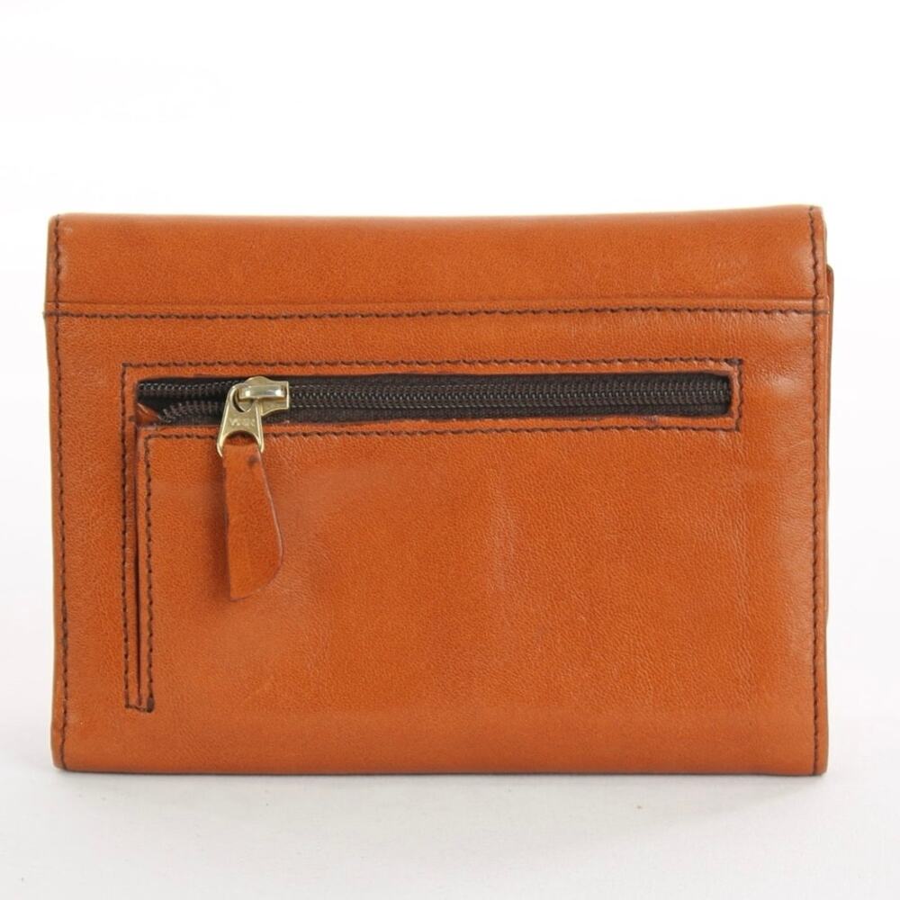 Brahmin Brown Leather Wallet Bifold Flap Snap Organizer Card Holder - Picture 3 of 8